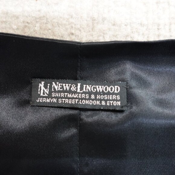 New & Lingwood Vest Small Blue Waistcoat 100% Silk Made in England - Picture 2 of 10